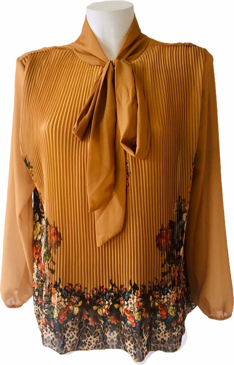 Addy van den Krommenacker Out of Africa plisse blouse - XXL/XXXL