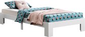Houten bed Raisio grenen met bedbodem 120x200 cm wit