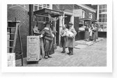 Walljar - Markt Haarlemmerstraat - Zwart wit poster