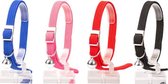 Duvo+ Kattenhalsband uni stretch kleur roze 20-30cm / 10mm, LET OP PER STUK, ALLEEN DE KLEUR ROZE WORD GELEVERD !!