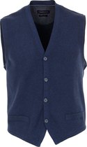 Casa Moda Gilet Blauw Gebreid Comfort Fit - 5XL