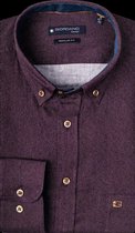 Giordano Heren Overhemd Paars Oxford Button Down Regular Fit - XL