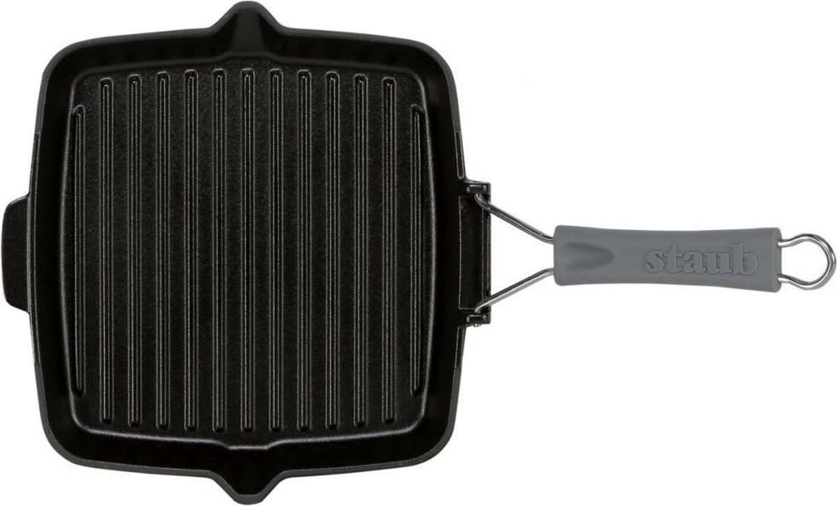 Poêle à griller Fontignac noire de 34 x 21 cm