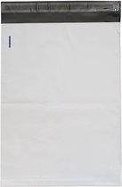 Verzendzakken voor Kleding - 100 stuks - 33.5 x 43 cm (A4) - Wit Verzendzakken Webshop - Verzendzakken plastic met plakstrip