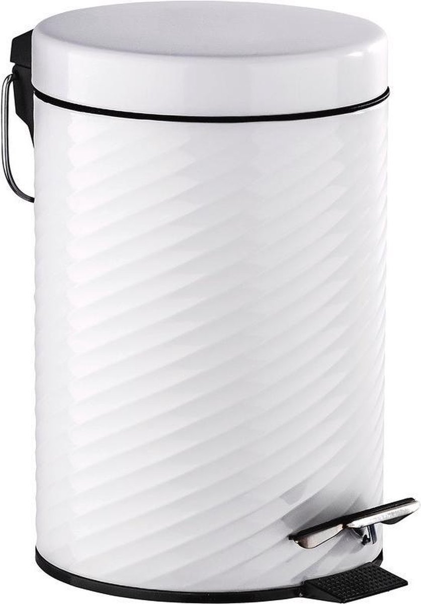 Goedkoopste Wenko Pedaalemmer Spiro 3 Liter 22 X 26 Cm Rvs Wit