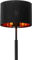 QAZQA vt - Moderne Tafellamp met kap - 1 lichts - H 48.8 cm - Zwart - Woonkamer | Slaapkamer | Keuken