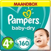 Pampers Baby Dry Maat 4+ - 160 Luiers Maandbox