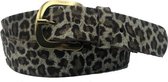 grijze riem - Leopard V45 Grey  Dames riem - Broekriem Dames - Dames riem -  Dames riemen - heren riem - heren riemen - riem - riemen - Designer riem - luxe