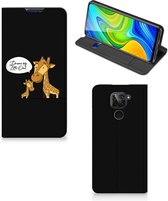 GSM Hoesje Xiaomi Redmi Note 9 Wallet Case Giraffe