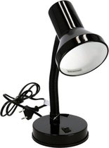 Gerim Bureaulamp - zwart - 13 x 10 x 30 cm - Buigbare leeslampen/ tafellampen