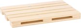 1x Pallet dienbladen/onderzetters voor pannen en schalen rechthoekig - Hout - 24 x 16 x 2.5 cm - Dienbladen - Pannen/schalen onderzetters van hout