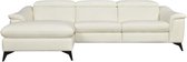 HOUSTON Hoekbank links 1 elektrische relaxplek - Beige leer - L 268 x D 103 x H x 76 cm