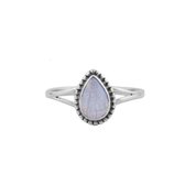 Licia | Ring 925 zilver met edelsteen maansteen | edelstenen sieraden | dames ringen zilver | Maat 17