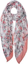 Melady Sjaal Dames Print 80*180 cm Roze Polyester Shawl Dames Sjaal