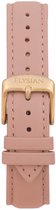 Elysian Horlogebandje - Roze Leer - Rosé Gouden Gesp - 18mm - Quick Release - Verstelbaar