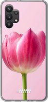 6F hoesje - geschikt voor Samsung Galaxy A32 5G -  Transparant TPU Case - Pink Tulip #ffffff