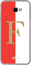 6F hoesje - geschikt voor Samsung Galaxy J4 Plus -  Transparant TPU Case - Feyenoord - F #ffffff