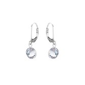 Oorbellen dames | Hangers | Zilveren oorhangers met fraai geslepen kristal