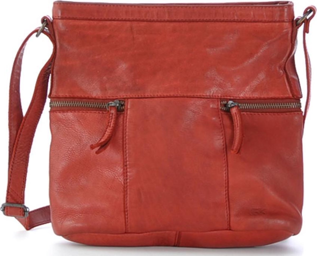 Bear Design Chessi Leren Schoudertas - Rood