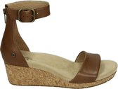 UGG ZOE II W - Volwassenen Sandalen met hakDames Sandalen - Kleur: Cognac - Maat: 38