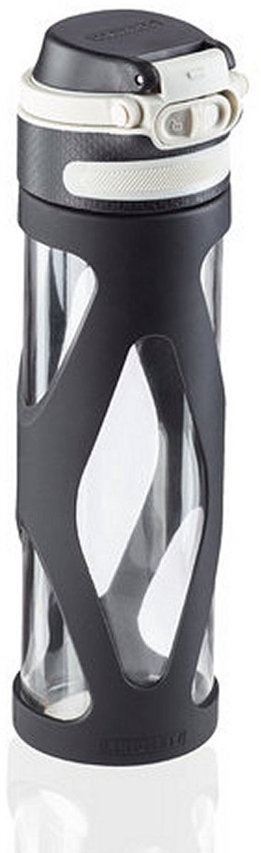 Leifheit 3254 Flip Glazen Drinkfles 600 ml Zwart