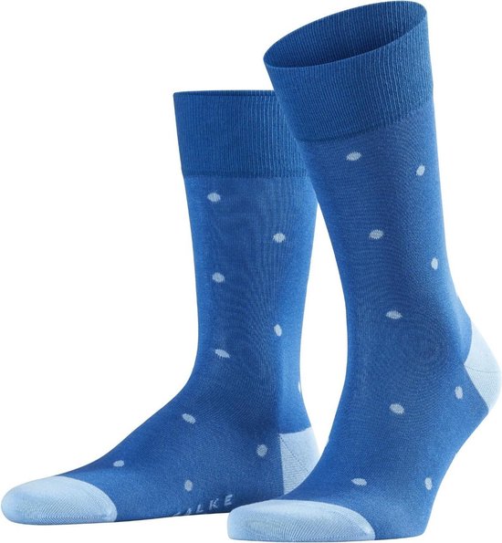 FALKE Dot mid-rise zacht ondoorzichtig dun robuust ademend met motief met stippen Katoen Blauw Heren sokken - Maat 39-42