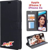 EmpX Telefoonhoesje - Book Case - Geschikt Voor Apple IPhone X - Zwart