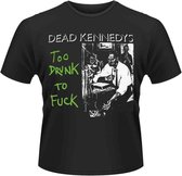 Dead Kennedys Heren Tshirt -XL- Too Drunk To Fuck Single Zwart