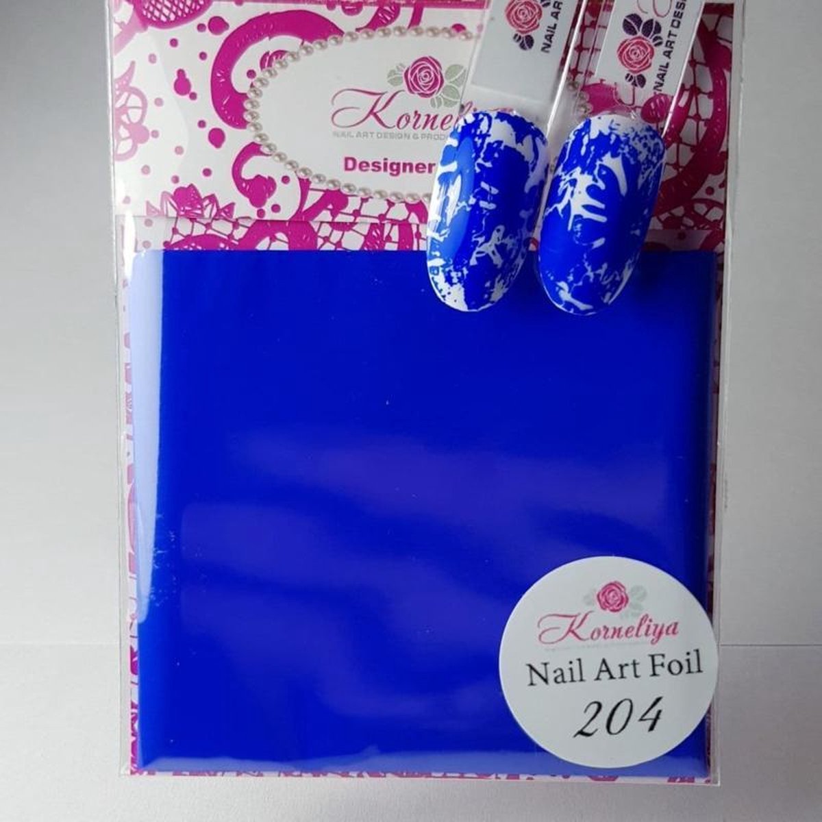 Goedkoopste Korneliya Nailart folie - Transfer folie - Nagel Folie Mat CraquelÃ© Blauwlila 204
