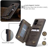 CASEME Samsung Galaxy A71 Back Cover Wallet Case - Portemonnee Hoesje - Koffie