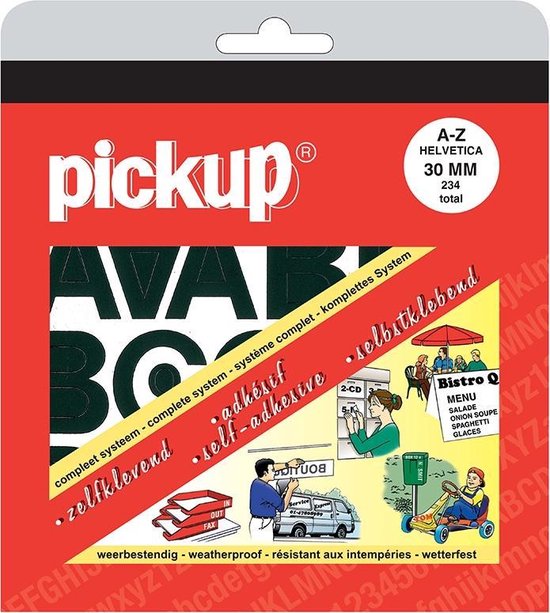 Pickup Helvetica letters zwart - 30 | bol.com