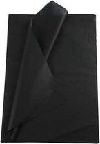 Tissuepapier, zwart, 50x70 cm, 14 gr, 10 vel/ 1 doos