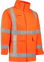 Dapro Blaze Multinorm Regenjas - Maat XS - Hi-Vis Oranje - Vlamvertragend , antistatisch , Lasnorm , vlamboog en chemicaliën resistent