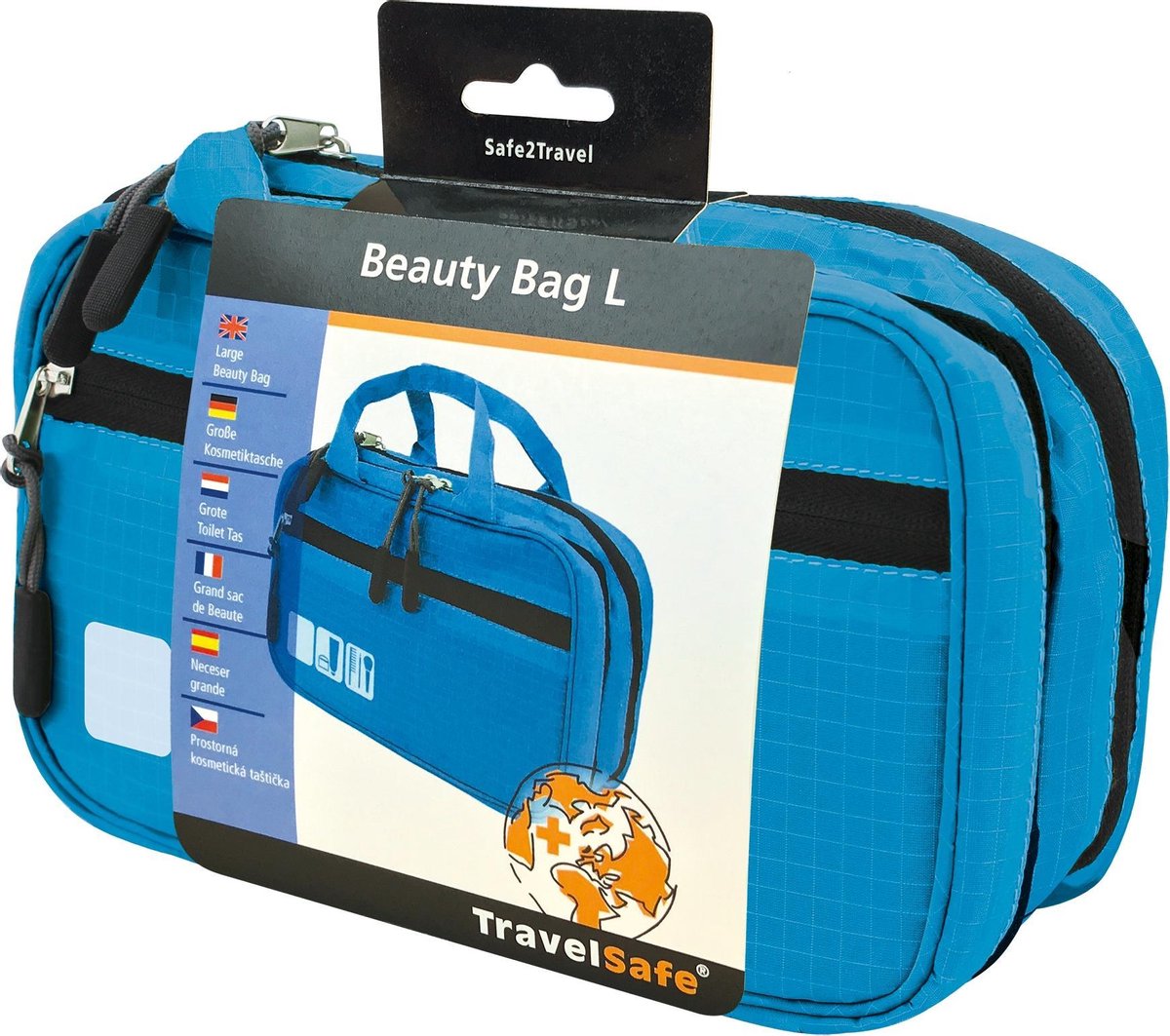 Travelsafe Toilettas 21 X 12 Cm Ripstop/polyester Blauw