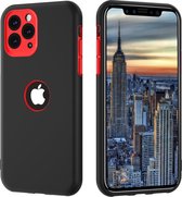 ShieldCase dubbellaags siliconen hoesje geschikt voor Apple iPhone 11 Pro Max - zwart-rood