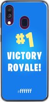 6F hoesje - geschikt voor Samsung Galaxy A40 - Transparant TPU Case - Battle Royale - Victory Royale #ffffff