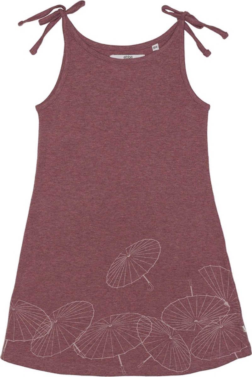 Ebbe - zomer jurk - washed rose melange - Maat 134