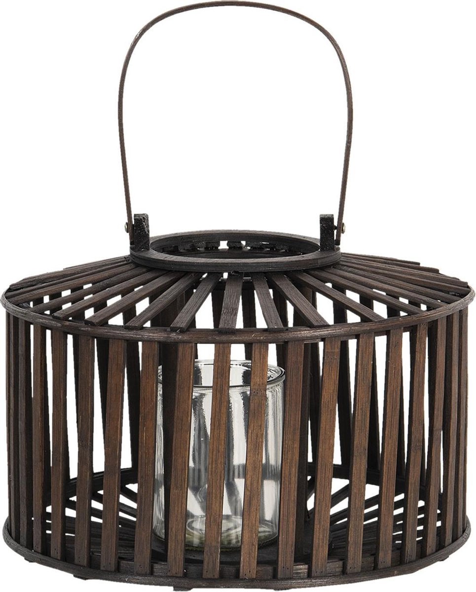 Clayre & Eef Windlicht Ø 33x24 cm Bruin Hout