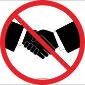 Vloersticker 'Vermijd handen schudden', 300 mm