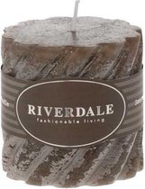 Riverdale - Geurkaars Swirl wit Chocolate mokka - bruin 7.5x7.5cm Bruin