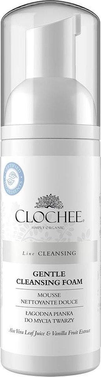 Clochee® Simply Organic - Verzachtende reinigingsschuim - 100% natuurlijk - aloë vera - ECO product - natuurlijke extracten - 150ml