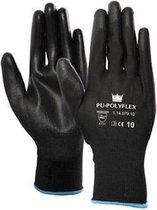 OXXA® Builder 14-079 PU/polyester handschoenen - Zwart - 1 paar - maat 10/XL