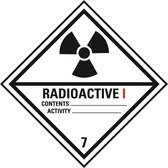 ADR klasse 7 sticker radioactief 1 100 x 100 mm