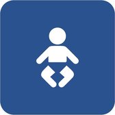 WC deur sticker baby verschoonplaats 100 x 100 mm