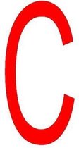 Letter 'C' sticker rood 70 mm