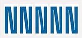 Letter stickers wit/blauw teksthoogte: 75 mm letter N