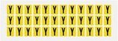 Letter stickers geel/zwart teksthoogte: 15 mm letter Y