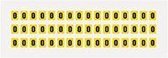 Letter stickers geel/zwart teksthoogte: 8 mm letter O
