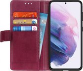 Samsung Galaxy S21 Plus Hoesje Wallet Book Case met Pasjes Rood