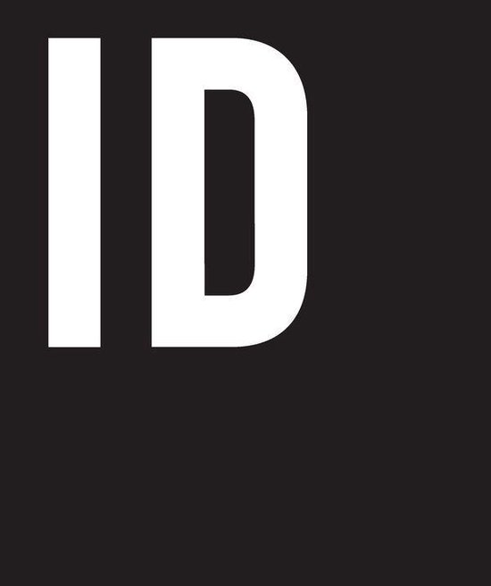 Wit 'ID' logo op zwarte achtergrond.